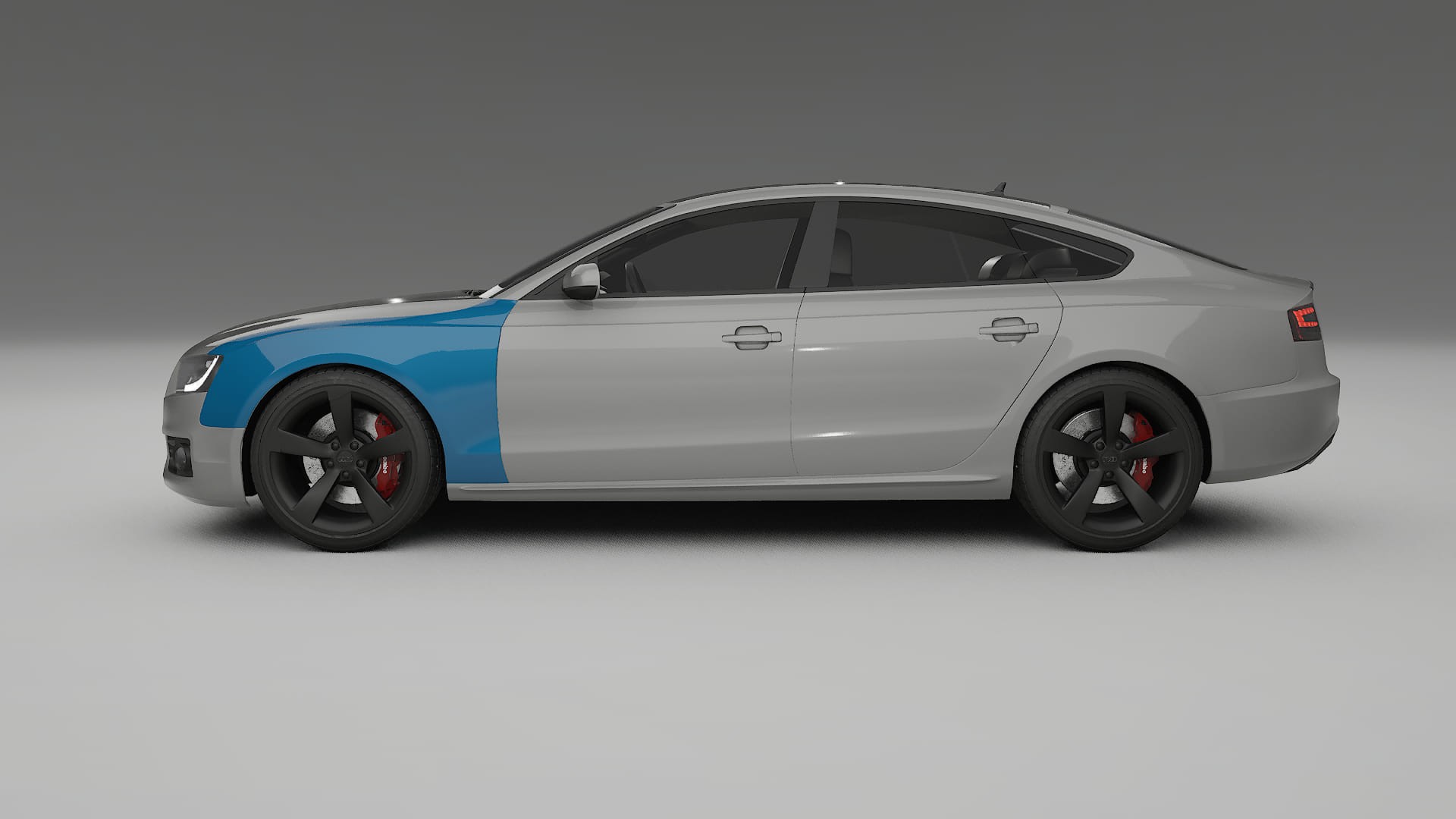 Lakbeschermingsfolie Audi A5 8T Sportback prefacelift | CrystalGuard Transparante Volledige PPF Voorgevormde Set