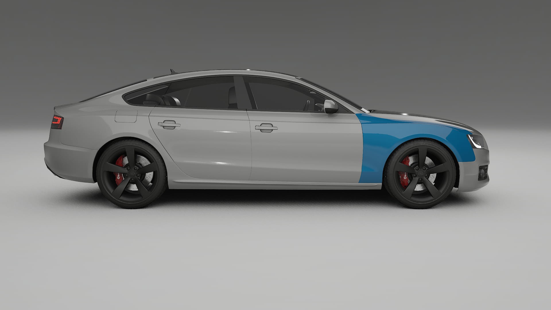 Lakbeschermingsfolie Audi A5 8T Sportback prefacelift | CrystalGuard Transparante Volledige PPF Voorgevormde Set