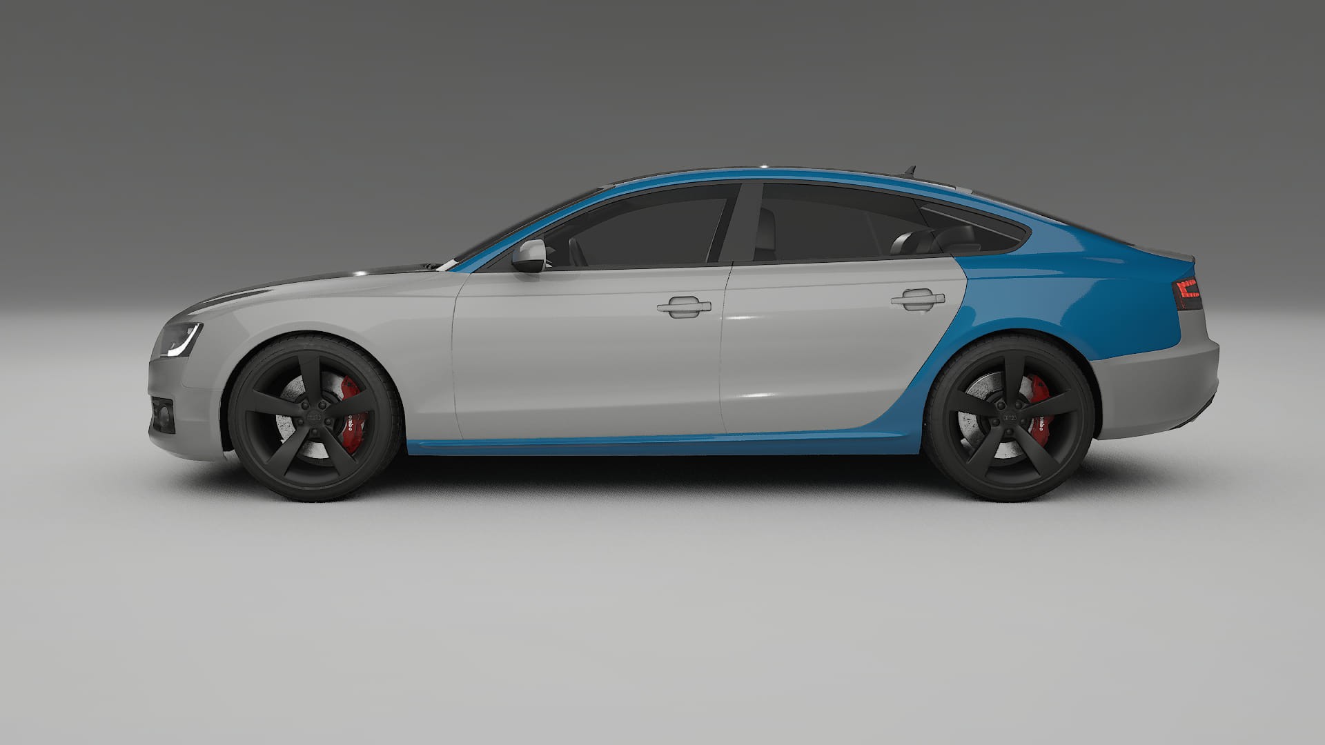 Lakbeschermingsfolie Audi A5 8T Sportback prefacelift | CrystalGuard Transparante Volledige PPF Voorgevormde Set