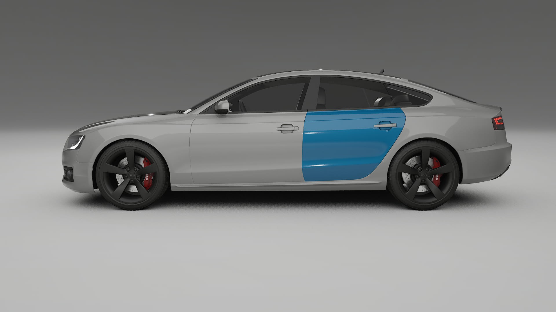 Lakbeschermingsfolie Audi A5 8T Sportback prefacelift | CrystalGuard Transparante Volledige PPF Voorgevormde Set