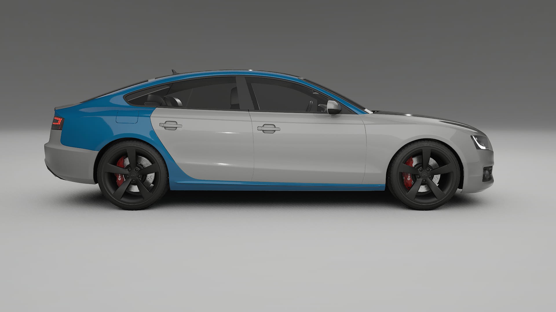 Lakbeschermingsfolie Audi A5 8T Sportback prefacelift | CrystalGuard Transparante Volledige PPF Voorgevormde Set