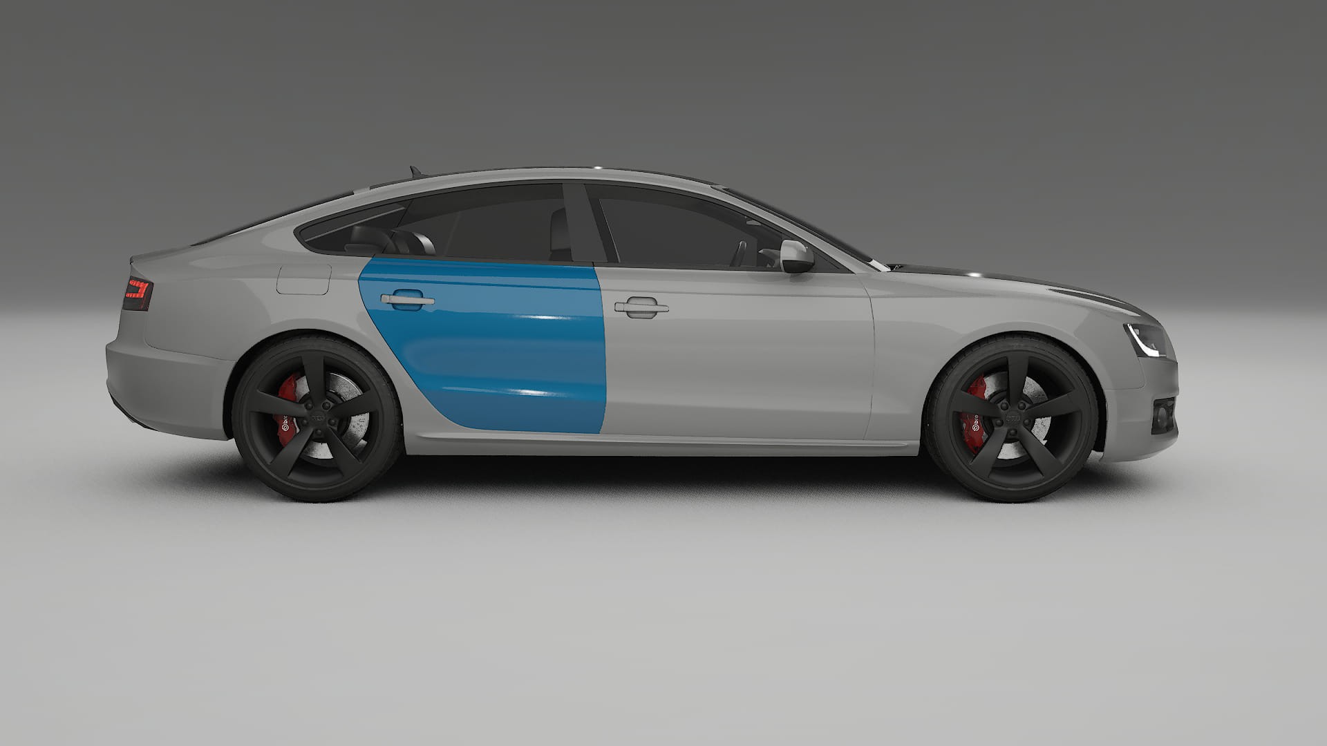 Lakbeschermingsfolie Audi A5 8T Sportback prefacelift | CrystalGuard Transparante Volledige PPF Voorgevormde Set