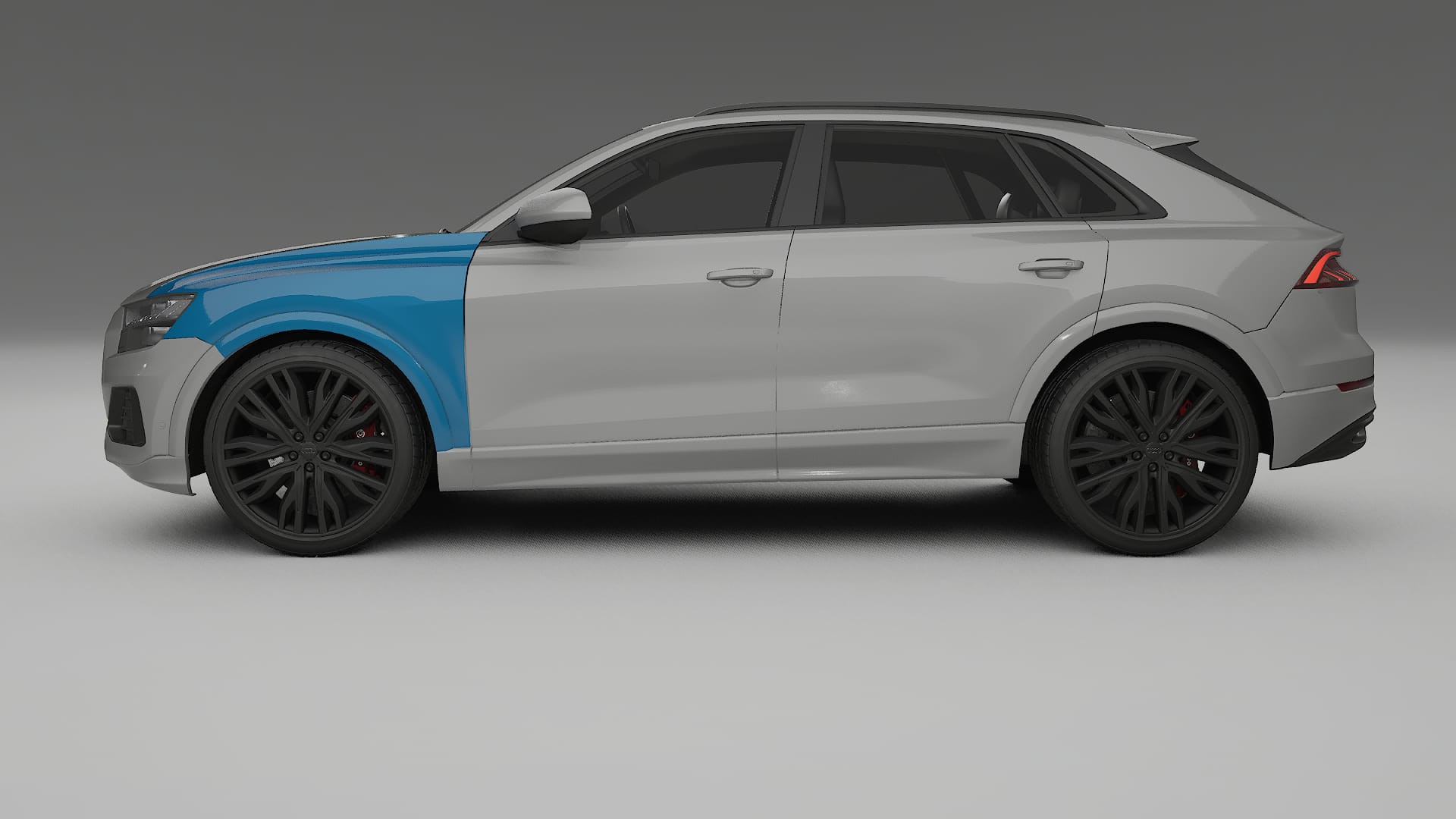 Lakbeschermingsfolie Audi Q8 F1 prefacelift | CrystalGuard Transparante Volledige PPF Voorgevormde Set