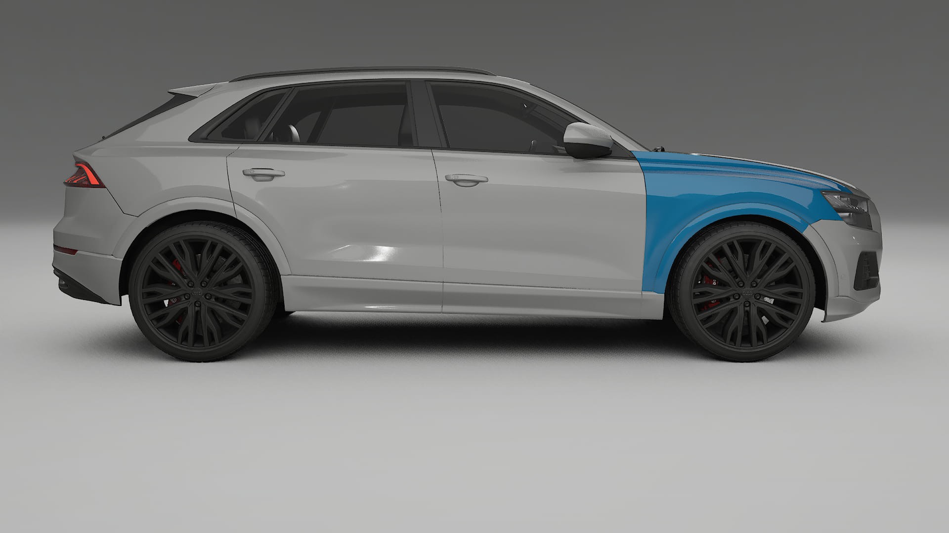 Lakbeschermingsfolie Audi Q8 F1 prefacelift | CrystalGuard Transparante Volledige PPF Voorgevormde Set