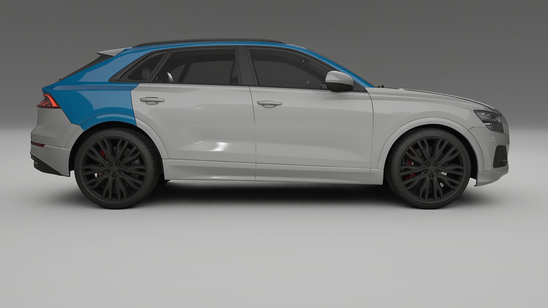 Lakbeschermingsfolie Audi Q8 F1 prefacelift | CrystalGuard Transparante Volledige PPF Voorgevormde Set
