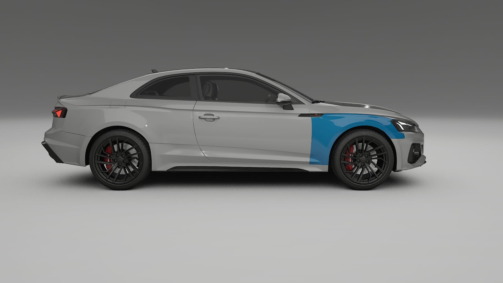 Lakbeschermingsfolie Audi RS5 coupe B9 facelift | CrystalGuard Transparante Volledige PPF Voorgevormde Set