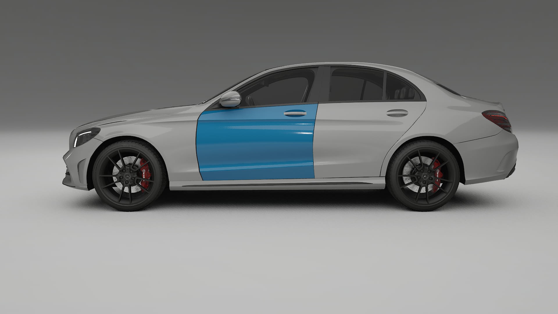 Lakbeschermingsfolie Mercedes C-class W205 AMG sedan | CrystalGuard Transparante Volledige PPF Voorgevormde Set