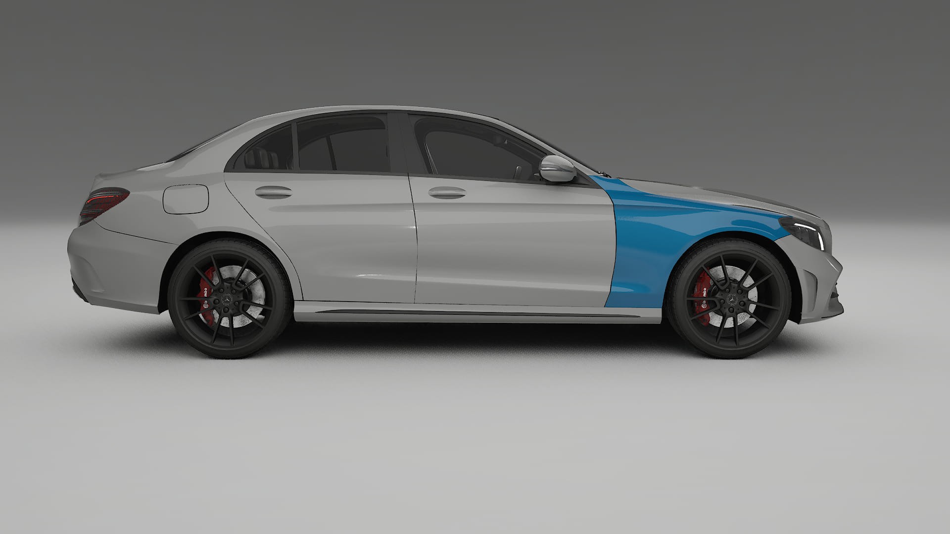 Lakbeschermingsfolie Mercedes C-class W205 AMG sedan | CrystalGuard Transparante Volledige PPF Voorgevormde Set