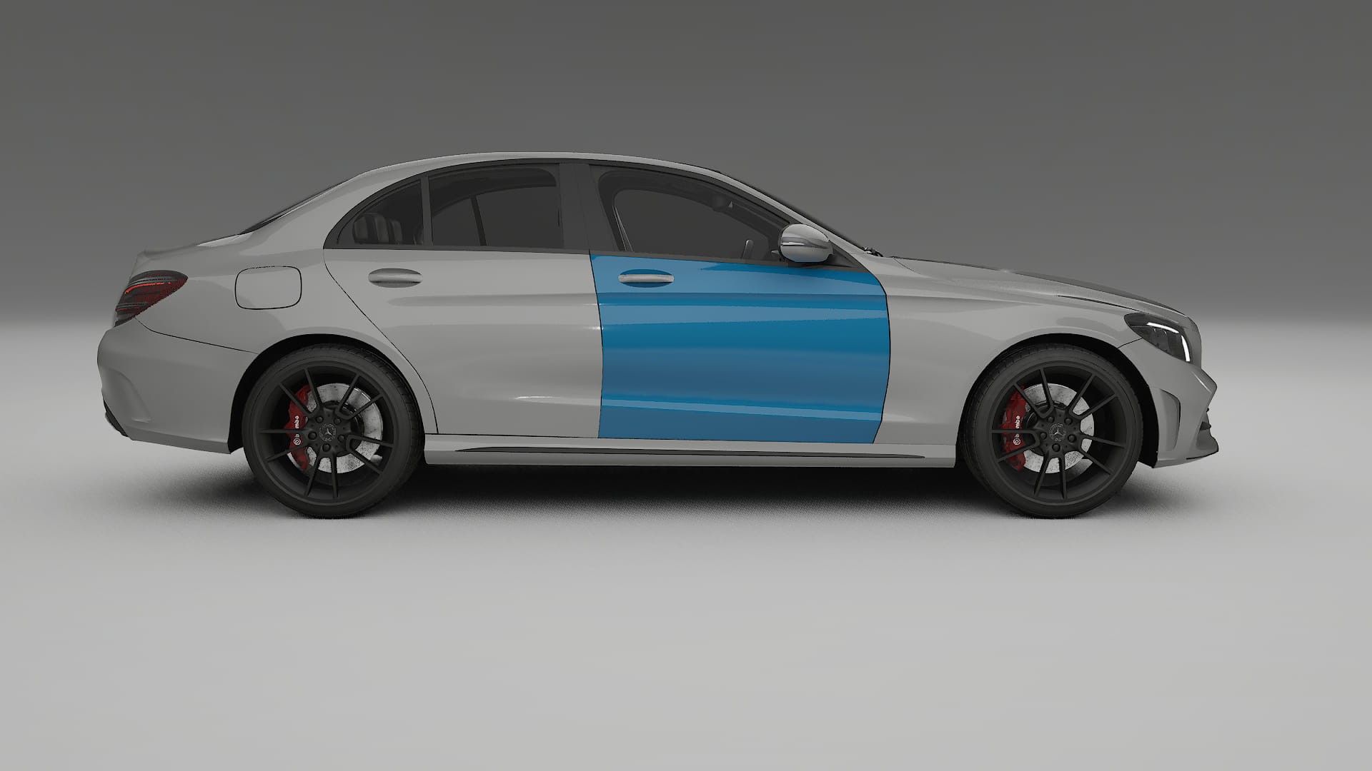 Lakbeschermingsfolie Mercedes C-class W205 AMG sedan | CrystalGuard Transparante Volledige PPF Voorgevormde Set