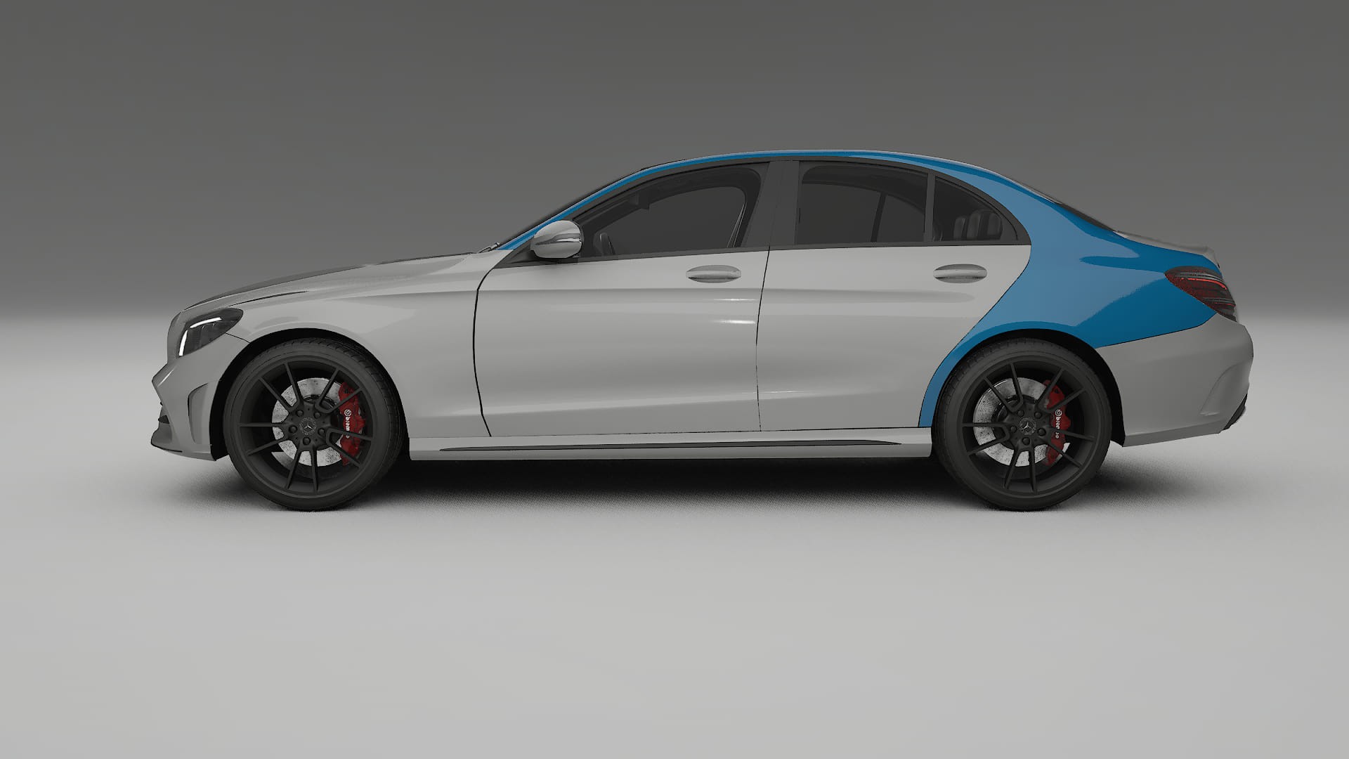 Lakbeschermingsfolie Mercedes C-class W205 AMG sedan | CrystalGuard Transparante Volledige PPF Voorgevormde Set