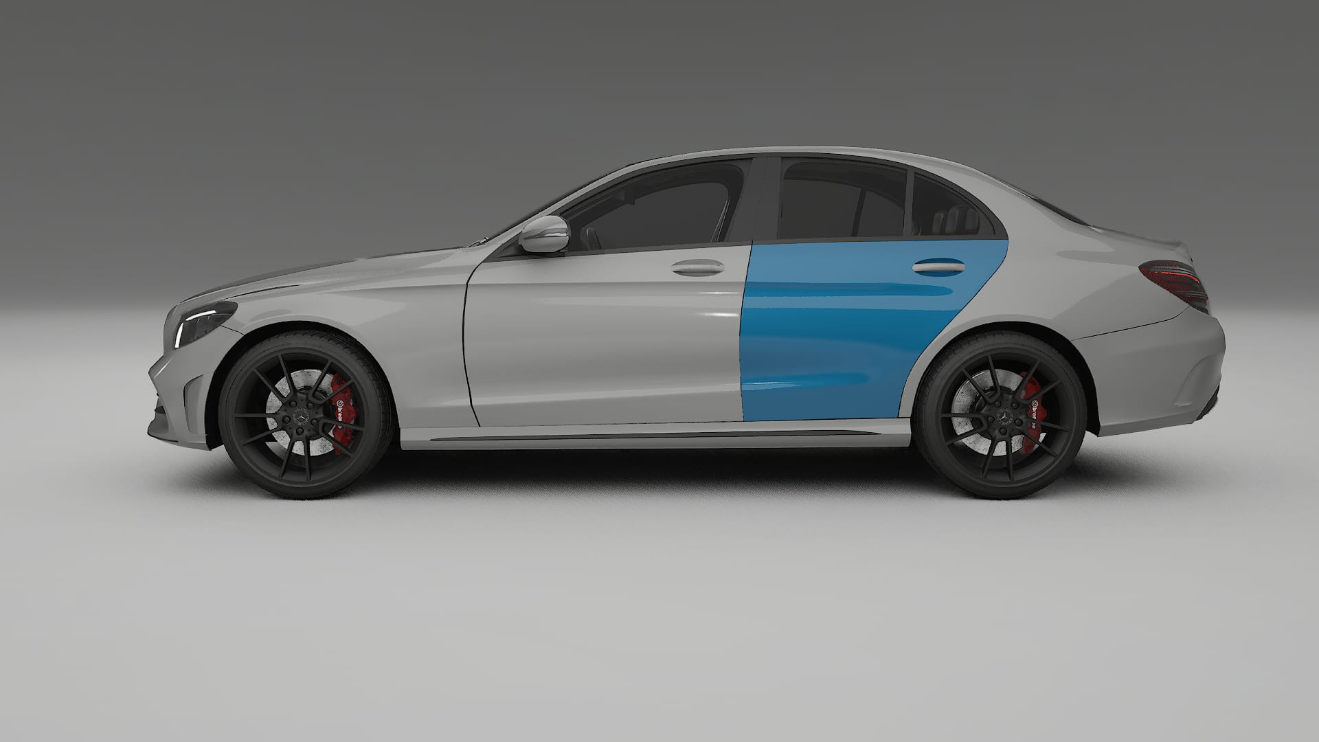 Lakbeschermingsfolie Mercedes C-class W205 AMG sedan | CrystalGuard Transparante Volledige PPF Voorgevormde Set