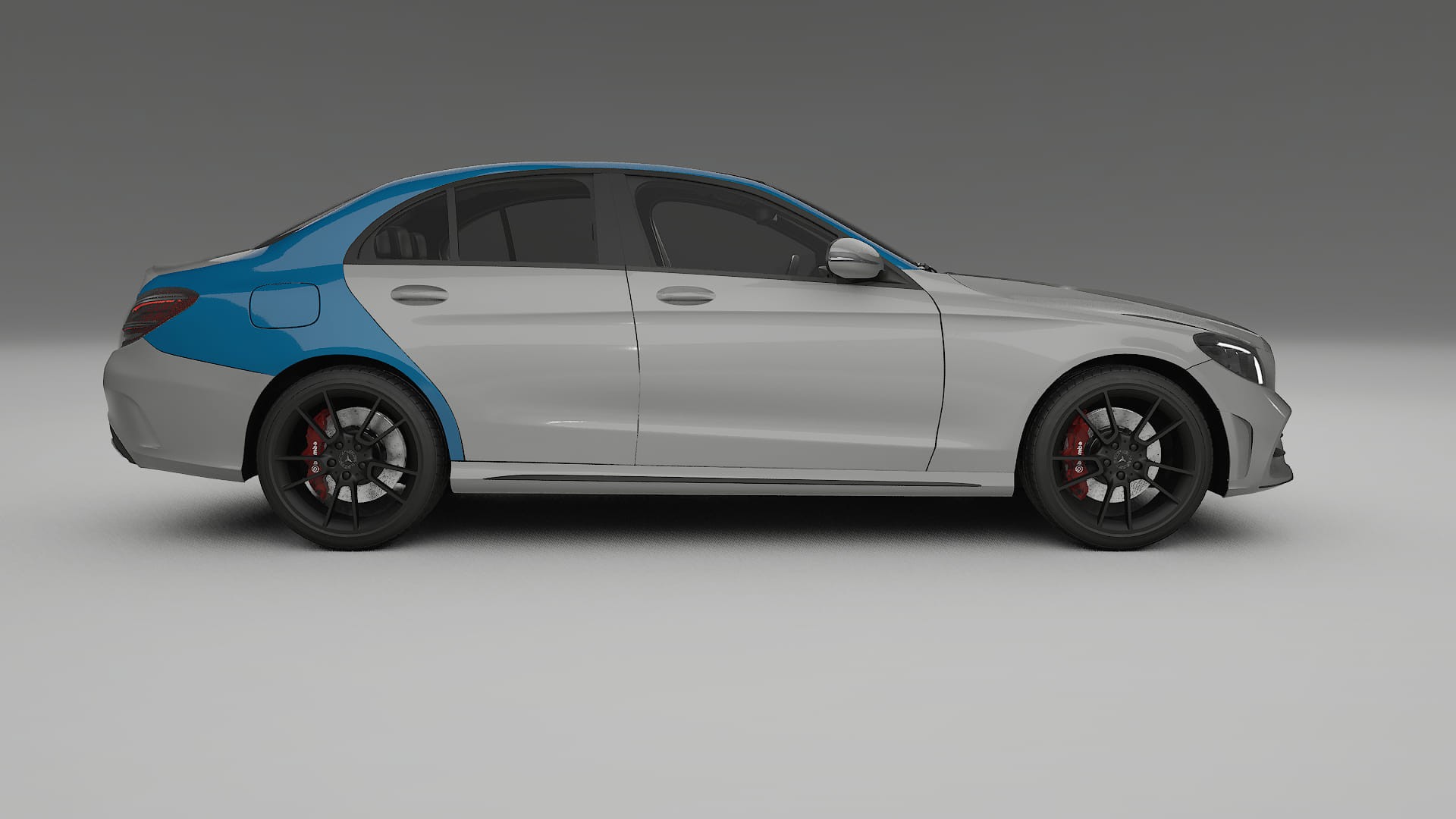 Lakbeschermingsfolie Mercedes C-class W205 AMG sedan | CrystalGuard Transparante Volledige PPF Voorgevormde Set