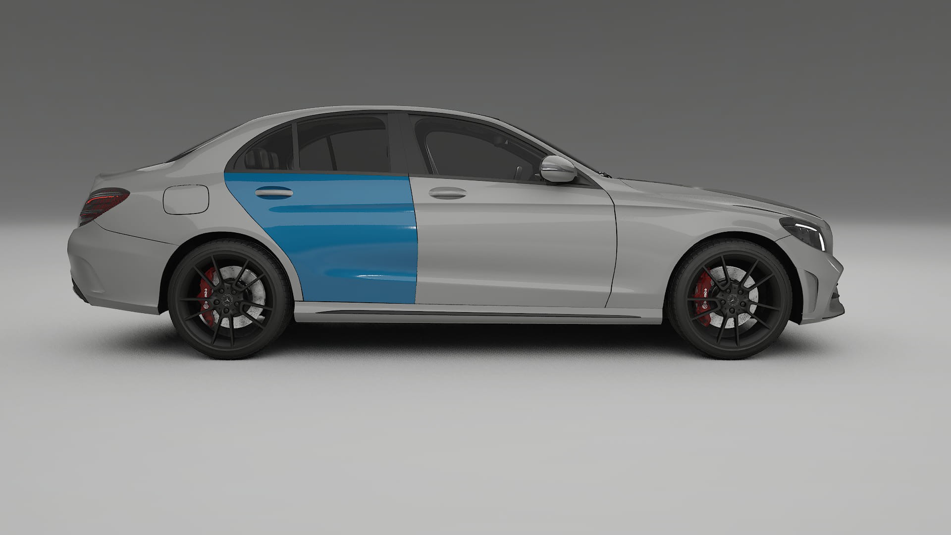 Lakbeschermingsfolie Mercedes C-class W205 AMG sedan | CrystalGuard Transparante Volledige PPF Voorgevormde Set