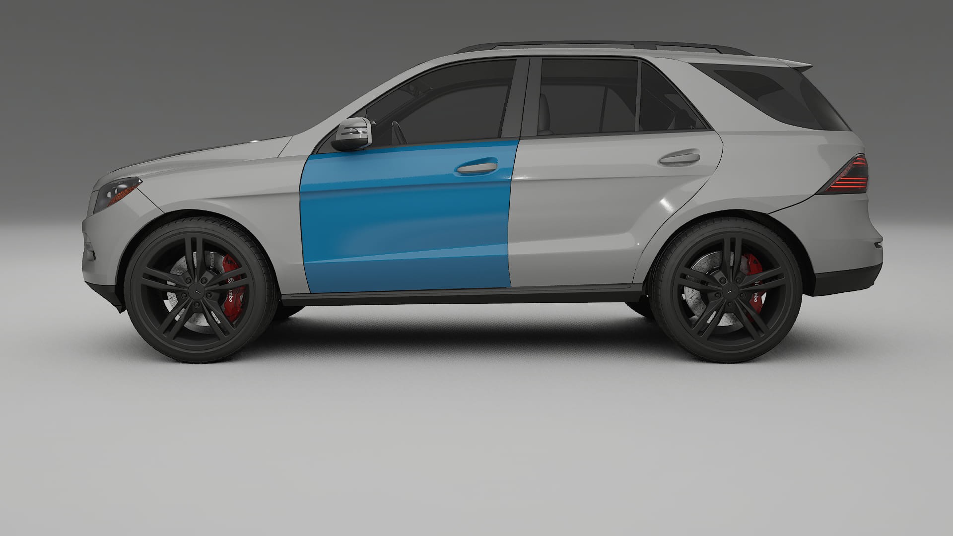 Lakbeschermingsfolie Mercedes M-class W166 | CrystalGuard Transparante Volledige PPF Voorgevormde Set