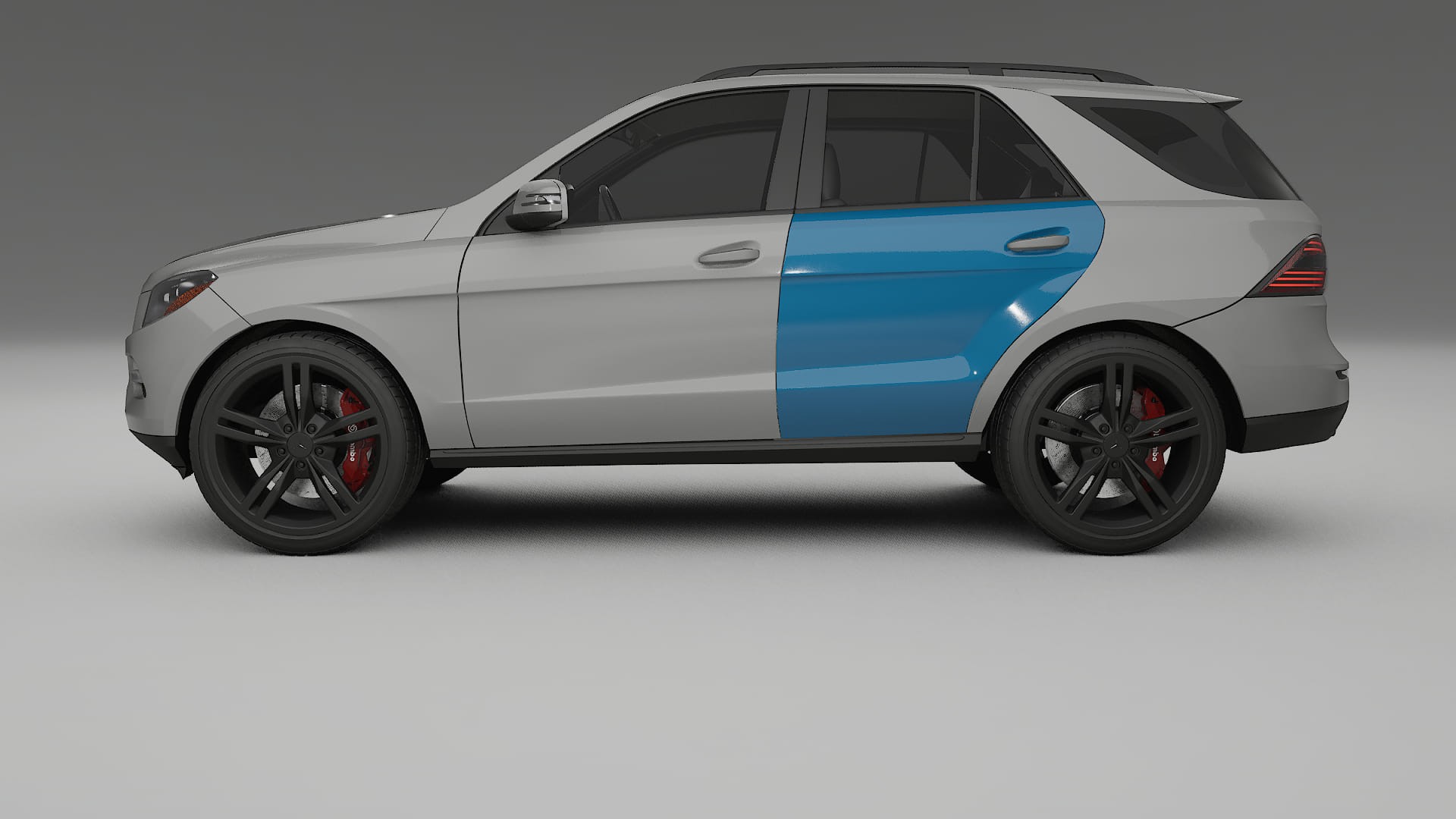 Lakbeschermingsfolie Mercedes M-class W166 | CrystalGuard Transparante Volledige PPF Voorgevormde Set