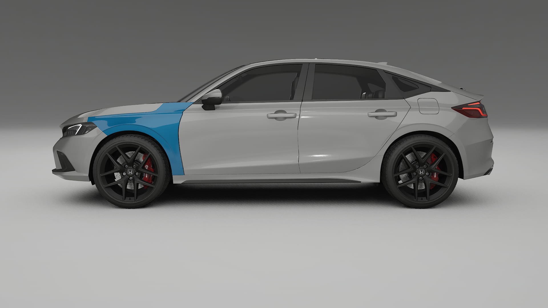Lakbeschermingsfolie Honda Civic hatchback | CrystalGuard Transparante Volledige PPF Voorgevormde Set