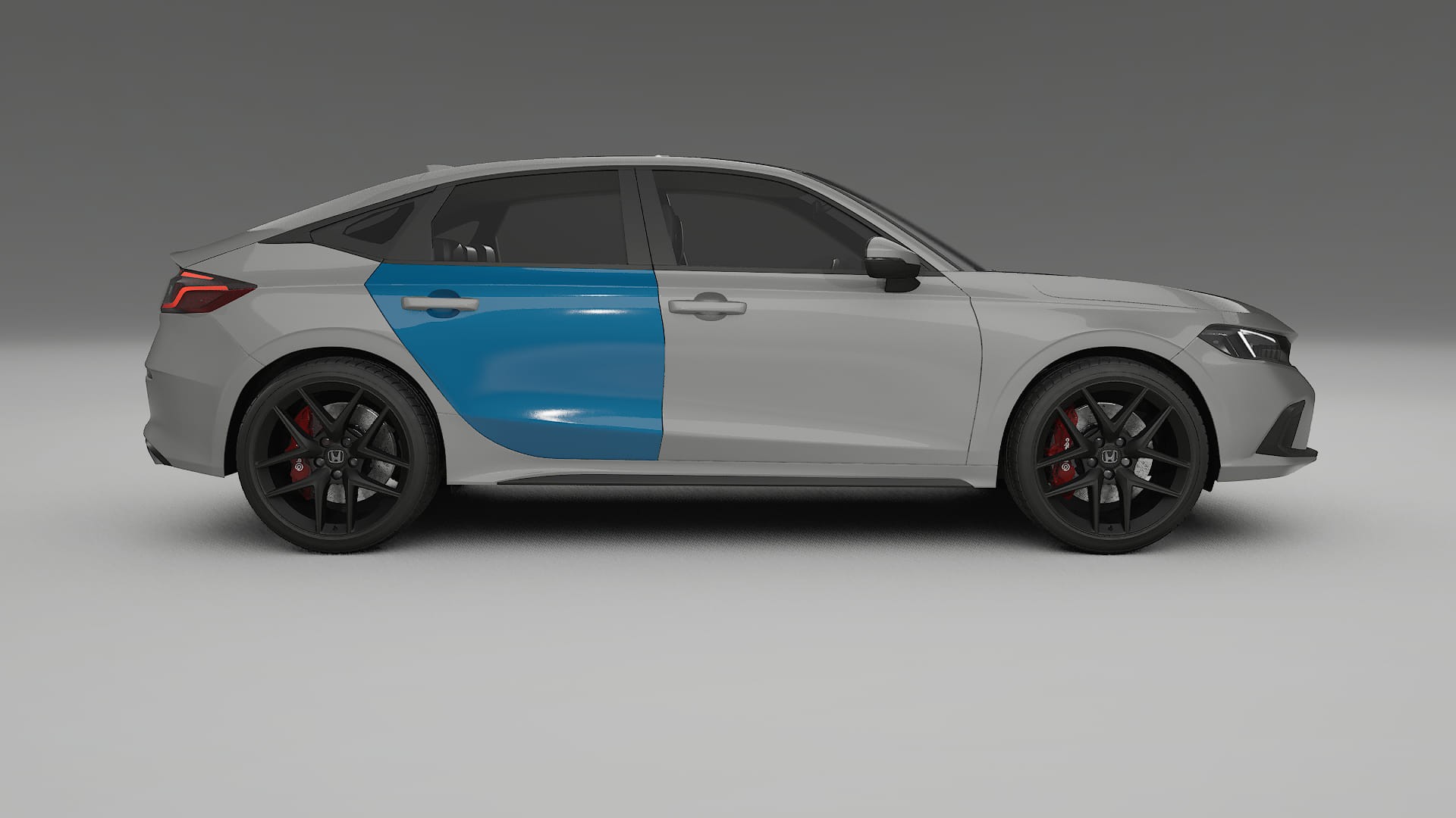 Lakbeschermingsfolie Honda Civic hatchback | CrystalGuard Transparante Volledige PPF Voorgevormde Set