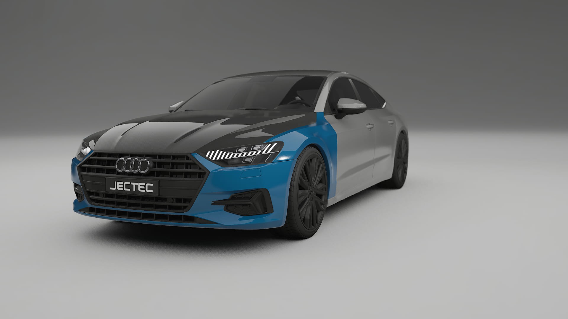 Lakbeschermingsfolie Audi A7 C8 Sportback prefacelift | CrystalGuard Voorkit met Carbon Motorkap