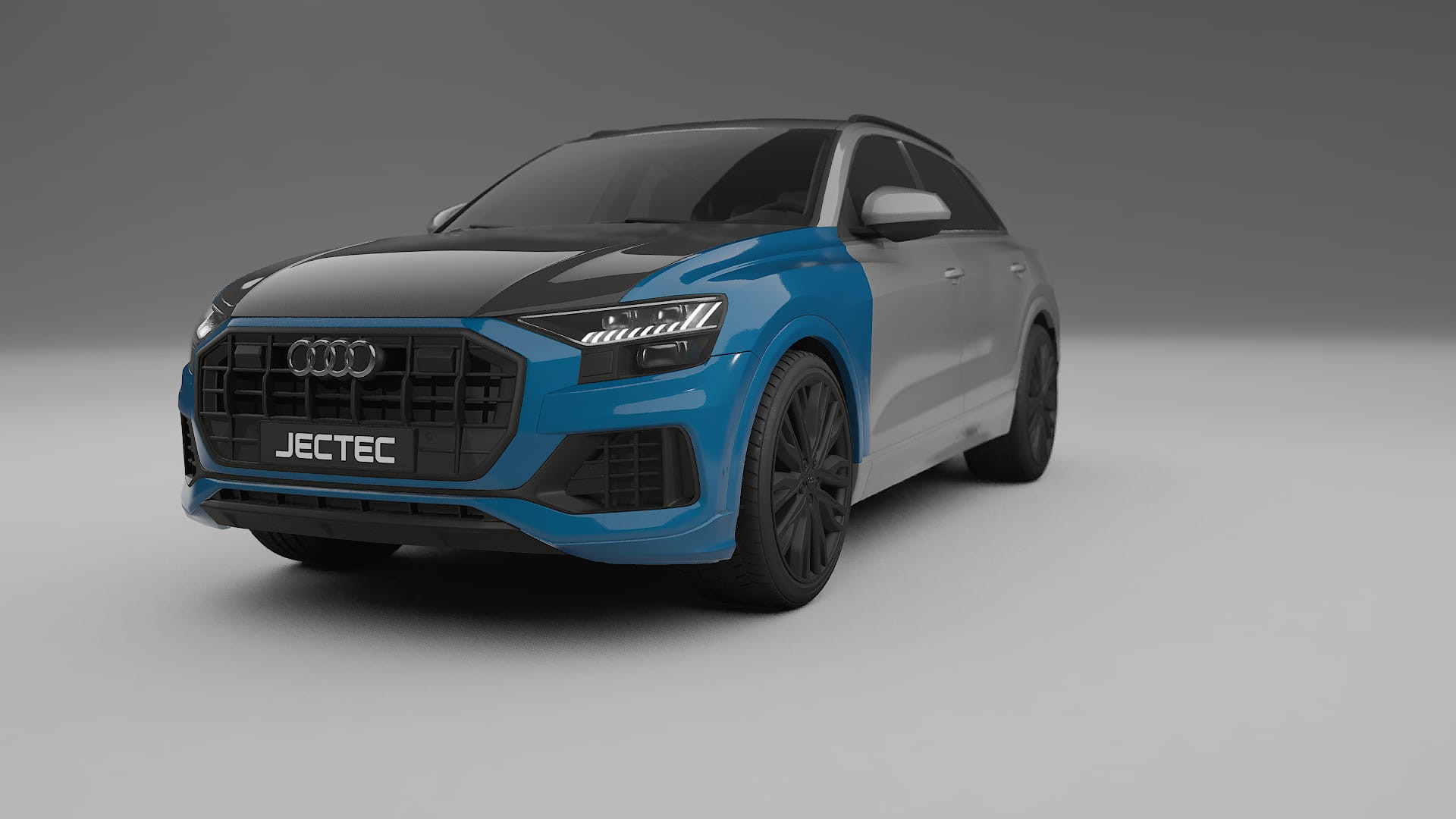 Lakbeschermingsfolie Audi Q8 F1 prefacelift | CrystalGuard Voorkit met Carbon Motorkap