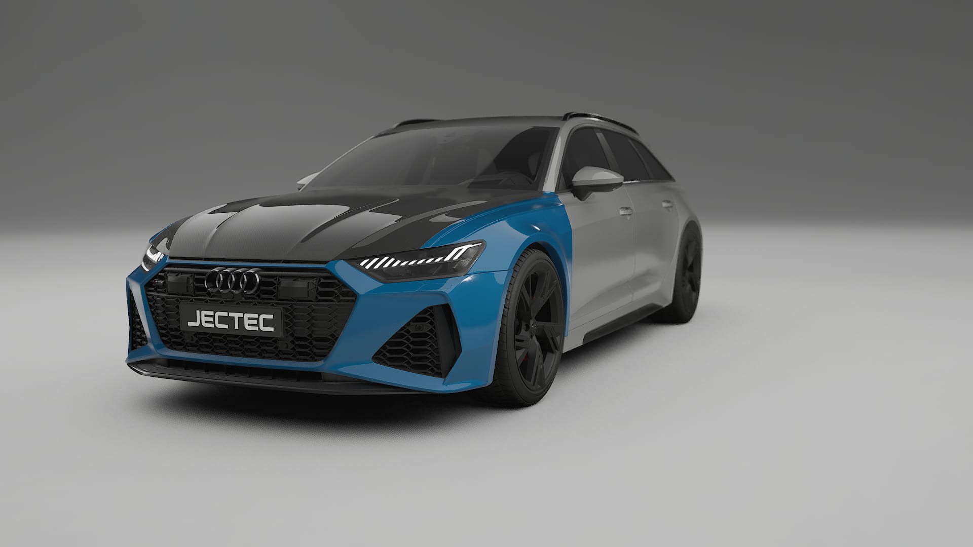 Lakbeschermingsfolie Audi RS6 Avant C8 facelift | CrystalGuard Voorkit met Carbon Motorkap