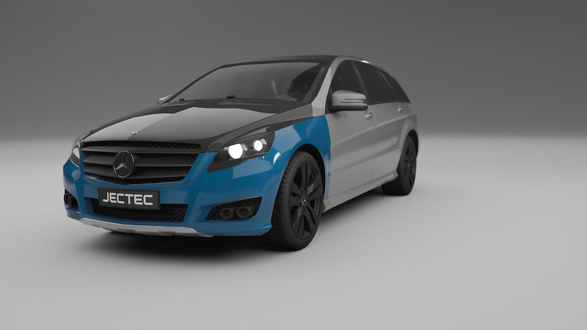 Lakbeschermingsfolie Mercedes R-class W251 facelift | CrystalGuard Voorkit met Carbon Motorkap