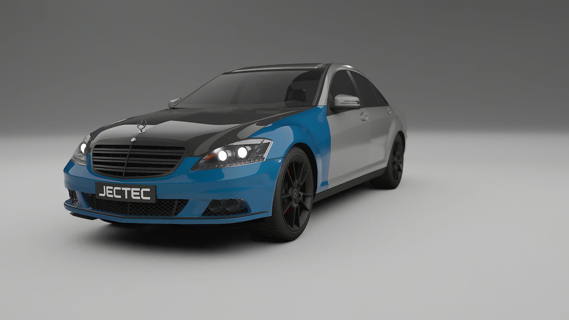 Lakbeschermingsfolie Mercedes S-class W221 facelift | CrystalGuard Voorkit met Carbon Motorkap