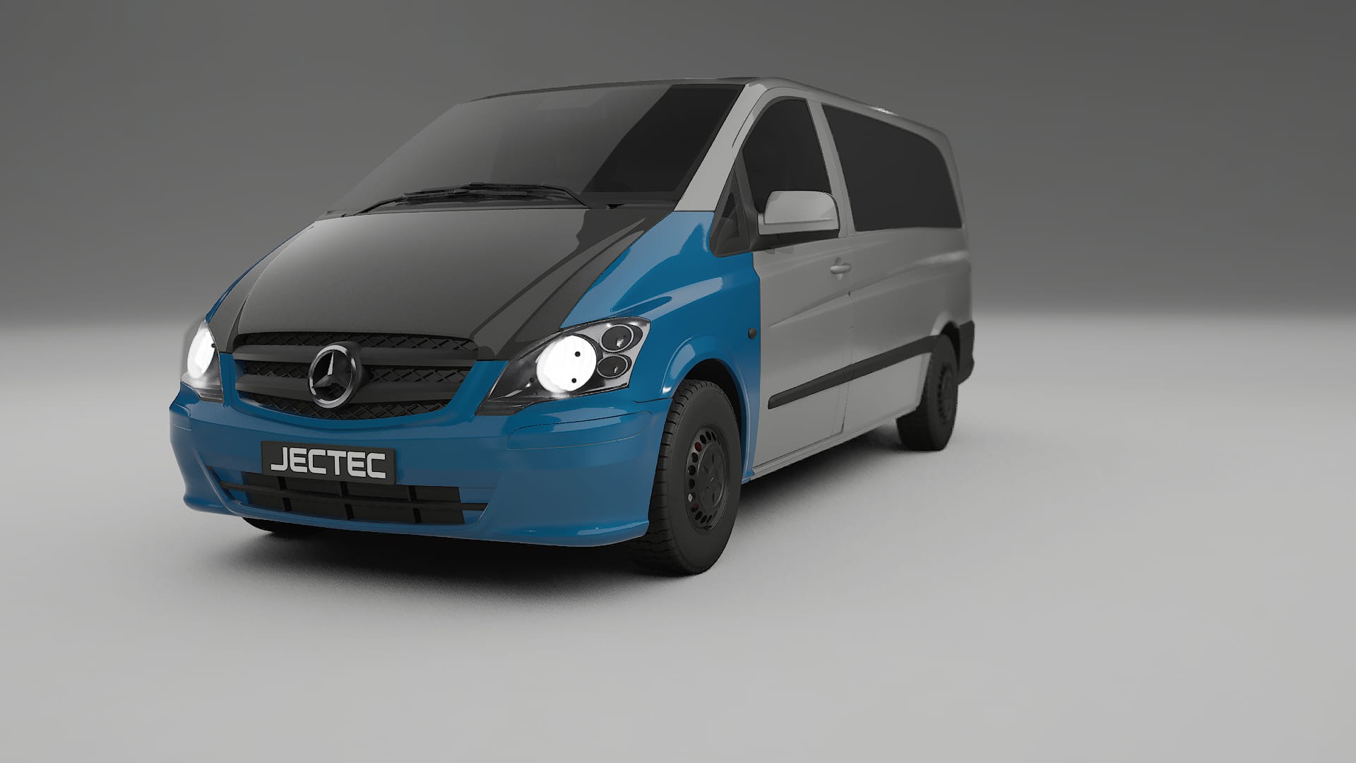 Lakbeschermingsfolie Mercedes Vito Kort W639 facelift | CrystalGuard Voorkit met Carbon Motorkap