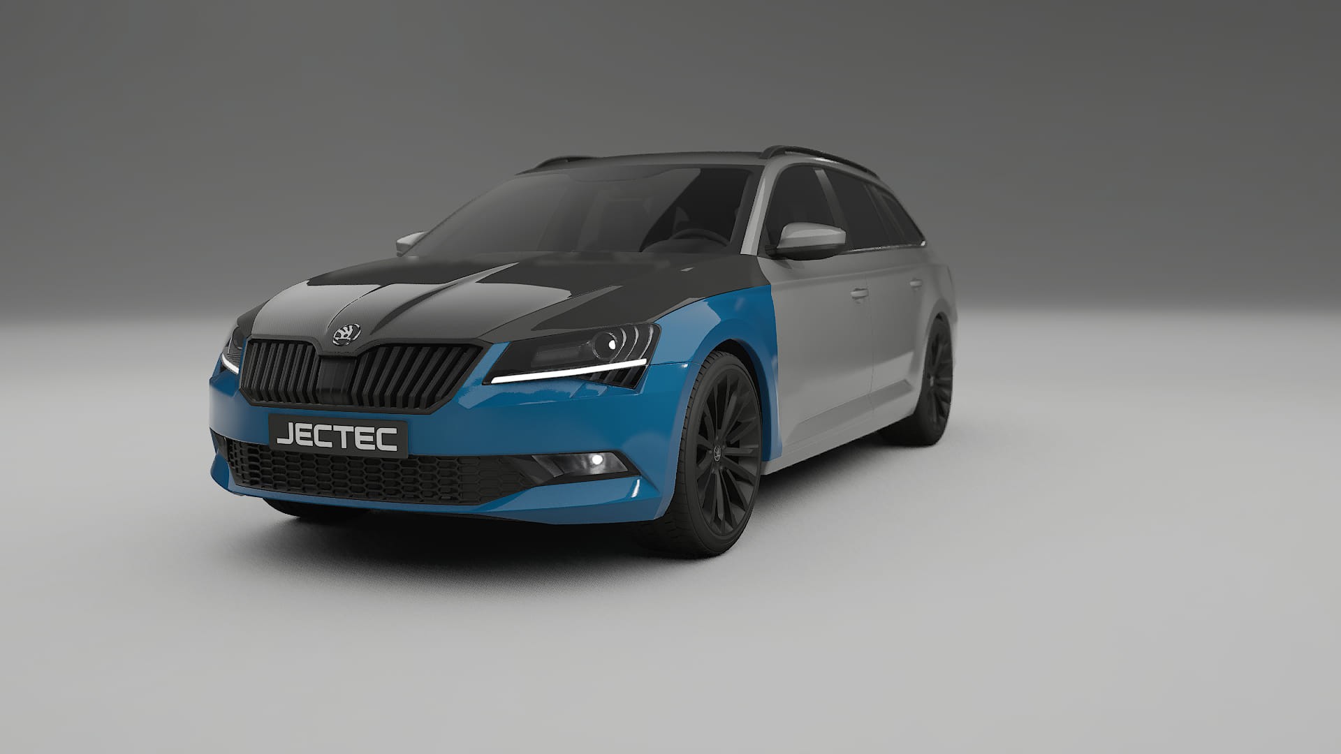 Lakbeschermingsfolie Škoda Superb B8 | CrystalGuard Voorkit met Carbon Motorkap