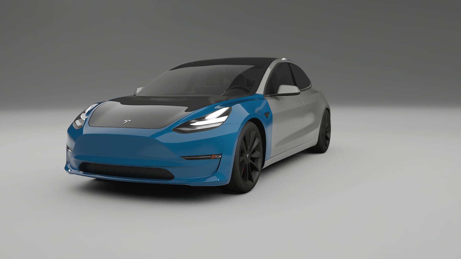 Lakbeschermingsfolie Tesla Model 3 | CrystalGuard Voorkit met Carbon Motorkap