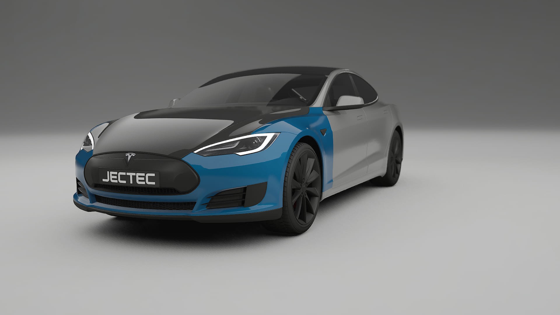 Lakbeschermingsfolie Tesla Model-S | CrystalGuard Voorkit met Carbon Motorkap