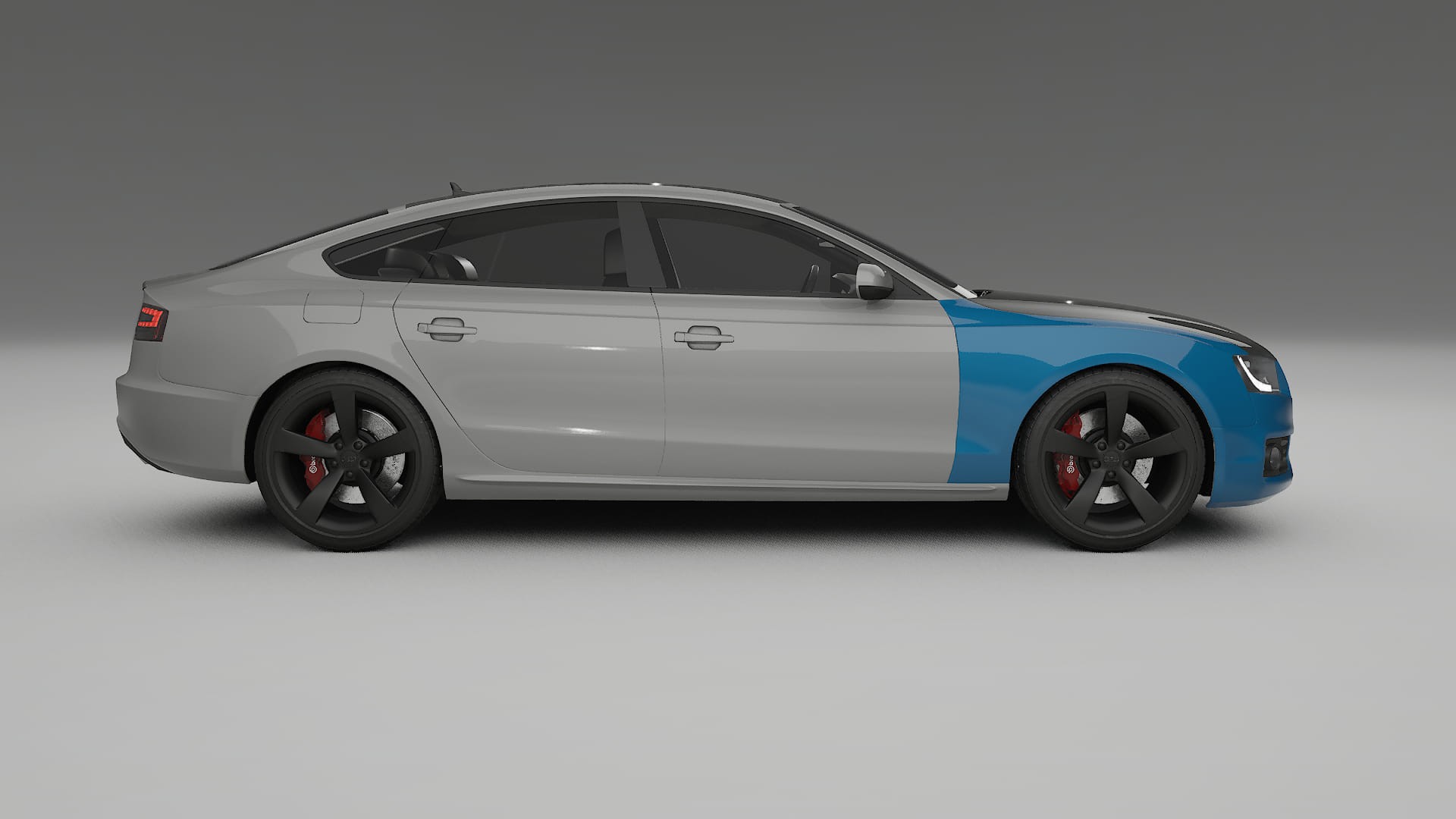 Lakbeschermingsfolie Audi A5 8T Sportback prefacelift | CrystalGuard Voorkit met Carbon Motorkap