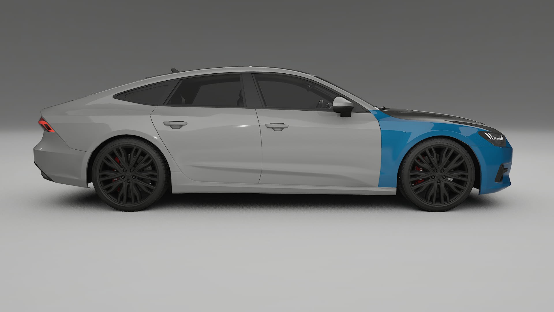 Lakbeschermingsfolie Audi A7 C8 Sportback prefacelift | CrystalGuard Voorkit met Carbon Motorkap