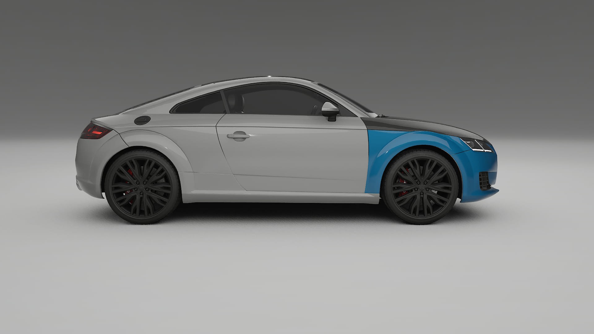 Lakbeschermingsfolie Audi TT coupe 8S prefacelift | CrystalGuard Voorkit met Carbon Motorkap