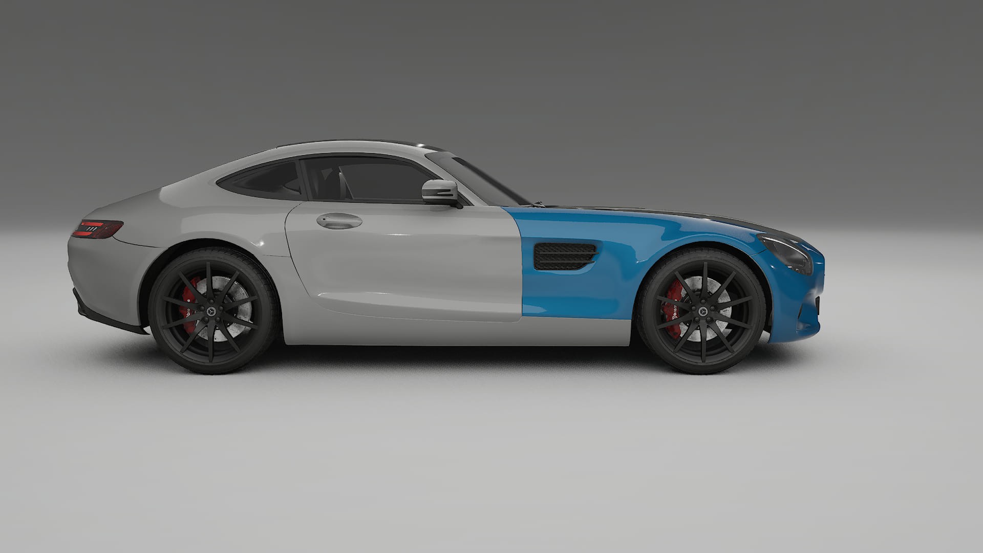 Lakbeschermingsfolie Mercedes AMG GT C190 coupe | CrystalGuard Voorkit met Carbon Motorkap