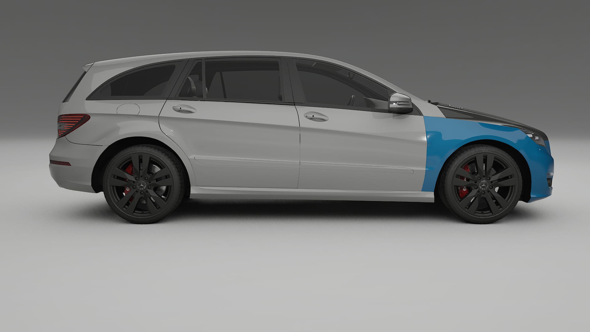 Lakbeschermingsfolie Mercedes R-class W251 facelift | CrystalGuard Voorkit met Carbon Motorkap
