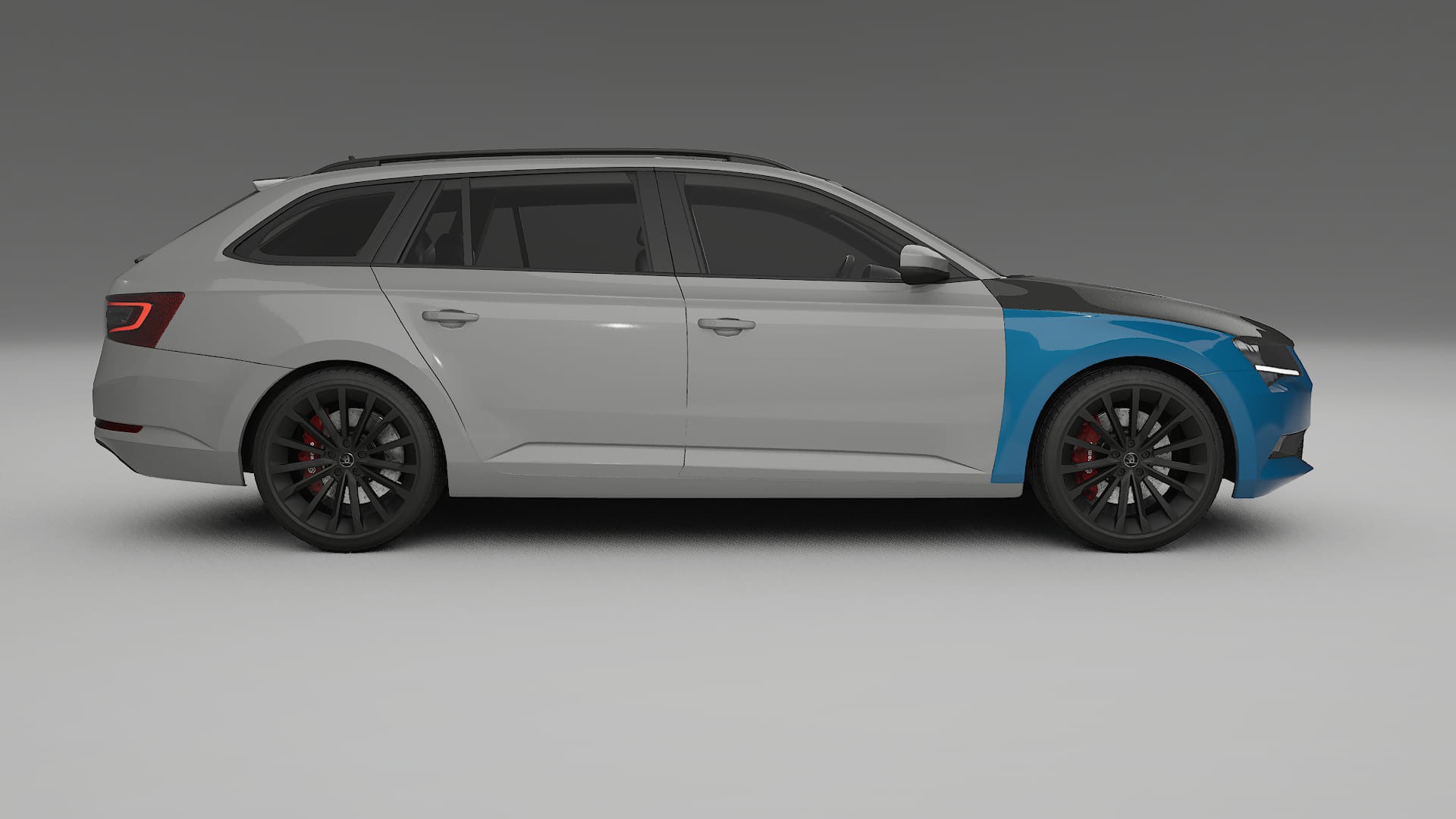Lakbeschermingsfolie Škoda Superb B8 | CrystalGuard Voorkit met Carbon Motorkap