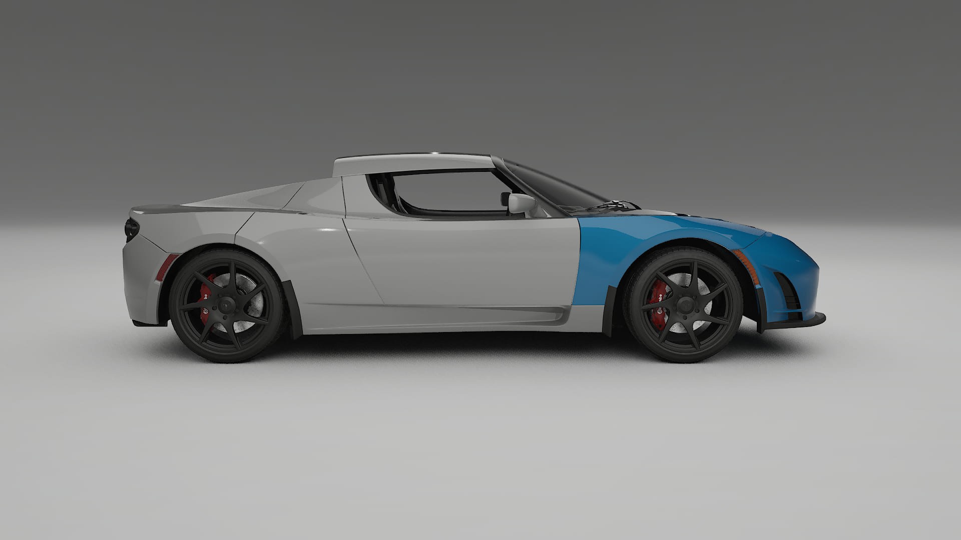 Lakbeschermingsfolie Tesla Roadster 2.5 | CrystalGuard Voorkit met Carbon Motorkap