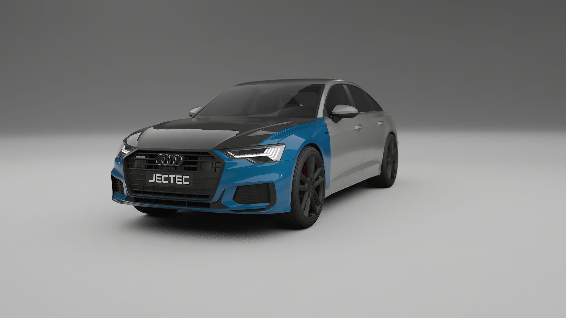 Lakbeschermingsfolie Audi A6 S-Line C8 | CrystalGuard Voorkit met Carbon Motorkap