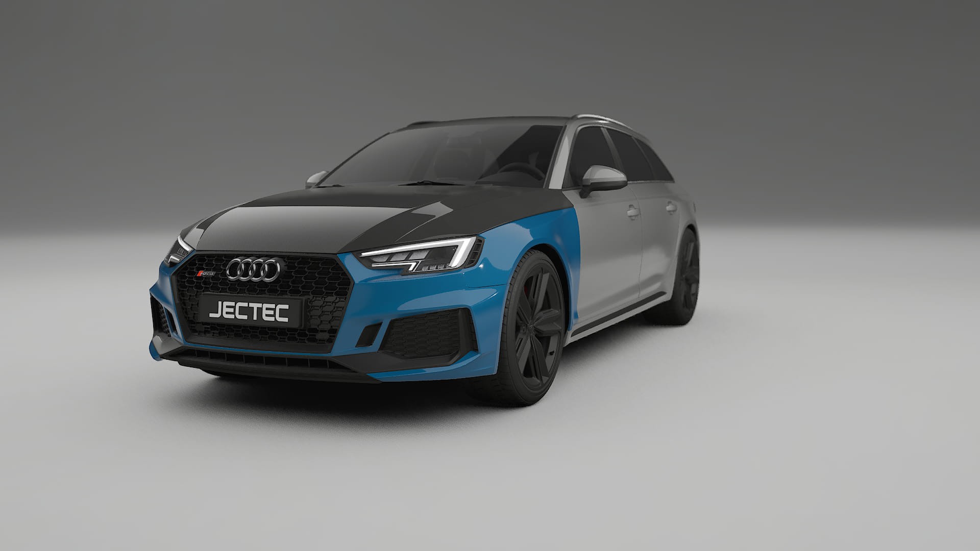 Lakbeschermingsfolie Audi RS4 Avant B9 prefacelift | CrystalGuard Voorkit met Carbon Motorkap