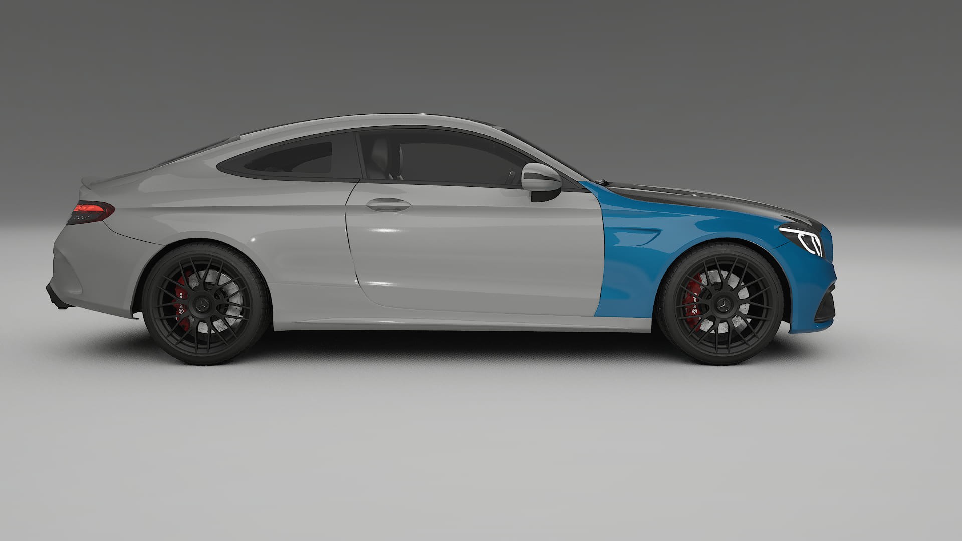 Lakbeschermingsfolie Mercedes C63 AMG W205 coupe | CrystalGuard Voorkit met Carbon Motorkap