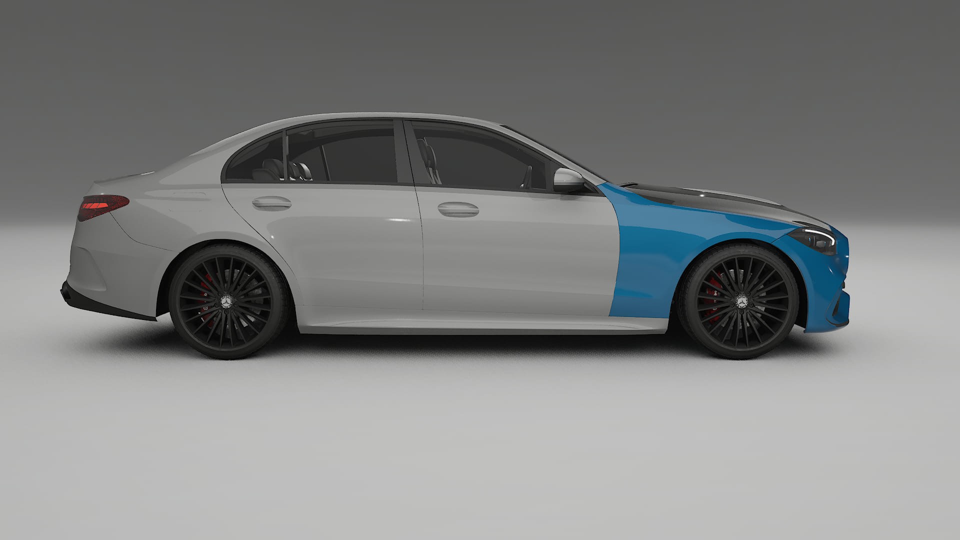 Lakbeschermingsfolie Mercedes C-class W206 | CrystalGuard Voorkit met Carbon Motorkap 2