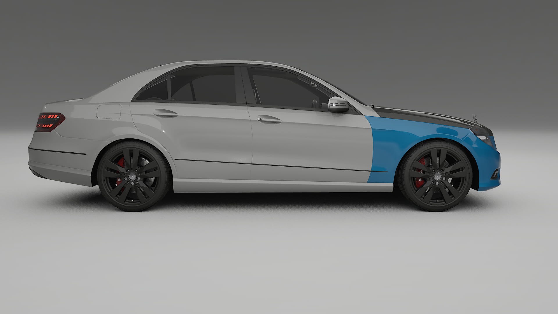 Lakbeschermingsfolie Mercedes E-class sedan W212 Prefacelift | CrystalGuard Voorkit met Carbon Motorkap