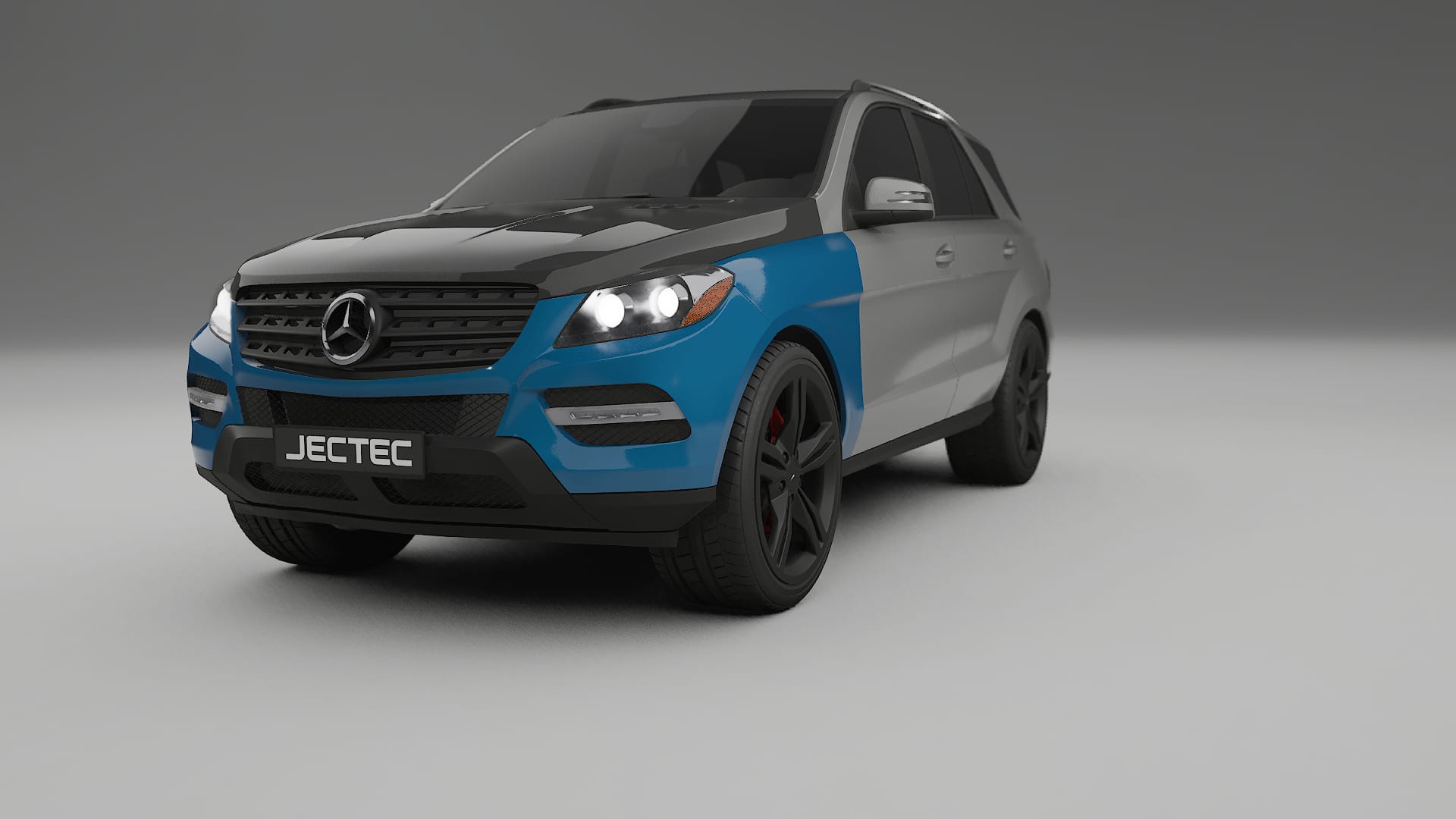 Lakbeschermingsfolie Mercedes M-class W166 | CrystalGuard Voorkit met Carbon Motorkap