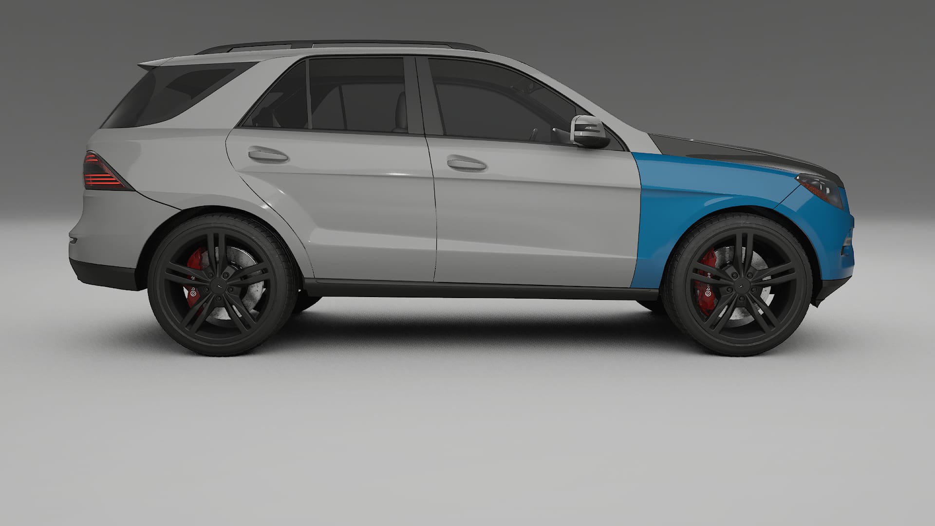 Lakbeschermingsfolie Mercedes M-class W166 | CrystalGuard Voorkit met Carbon Motorkap