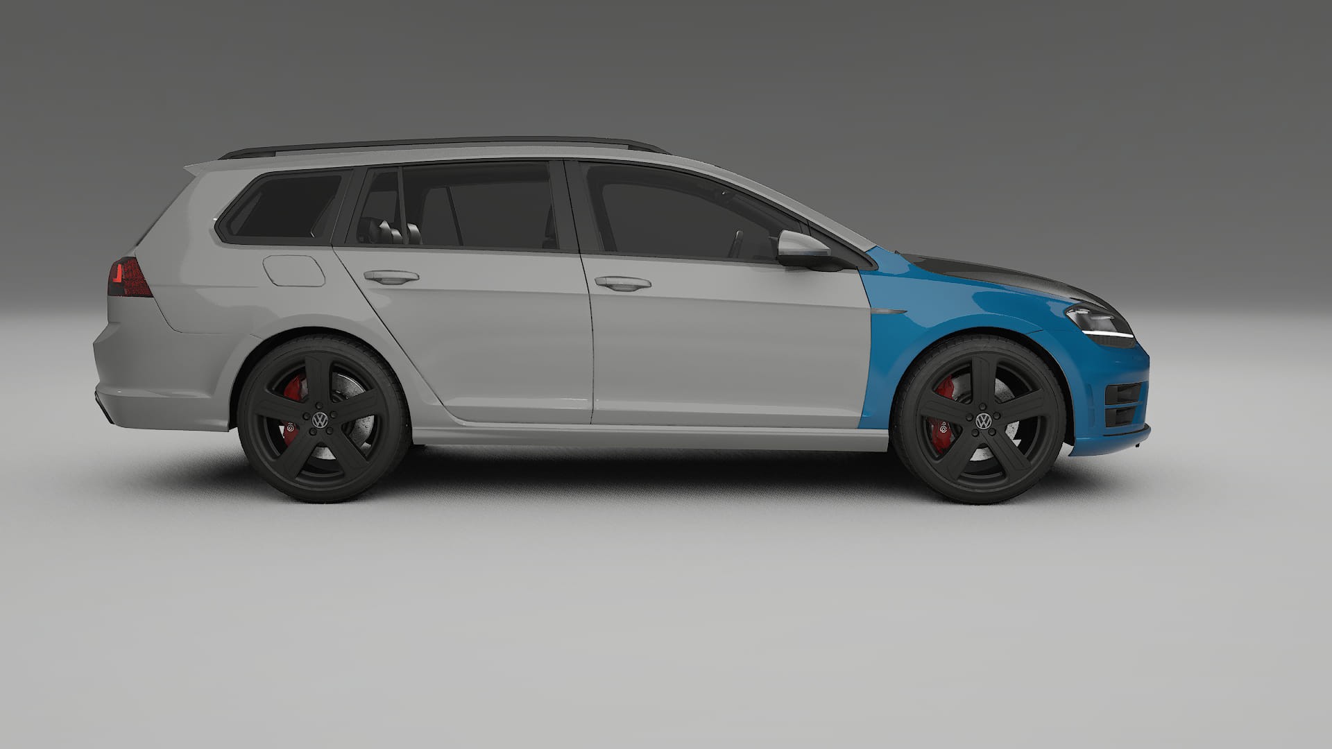 Lakbeschermingsfolie VW Golf Variant Mk7 | CrystalGuard Voorkit met Carbon Motorkap