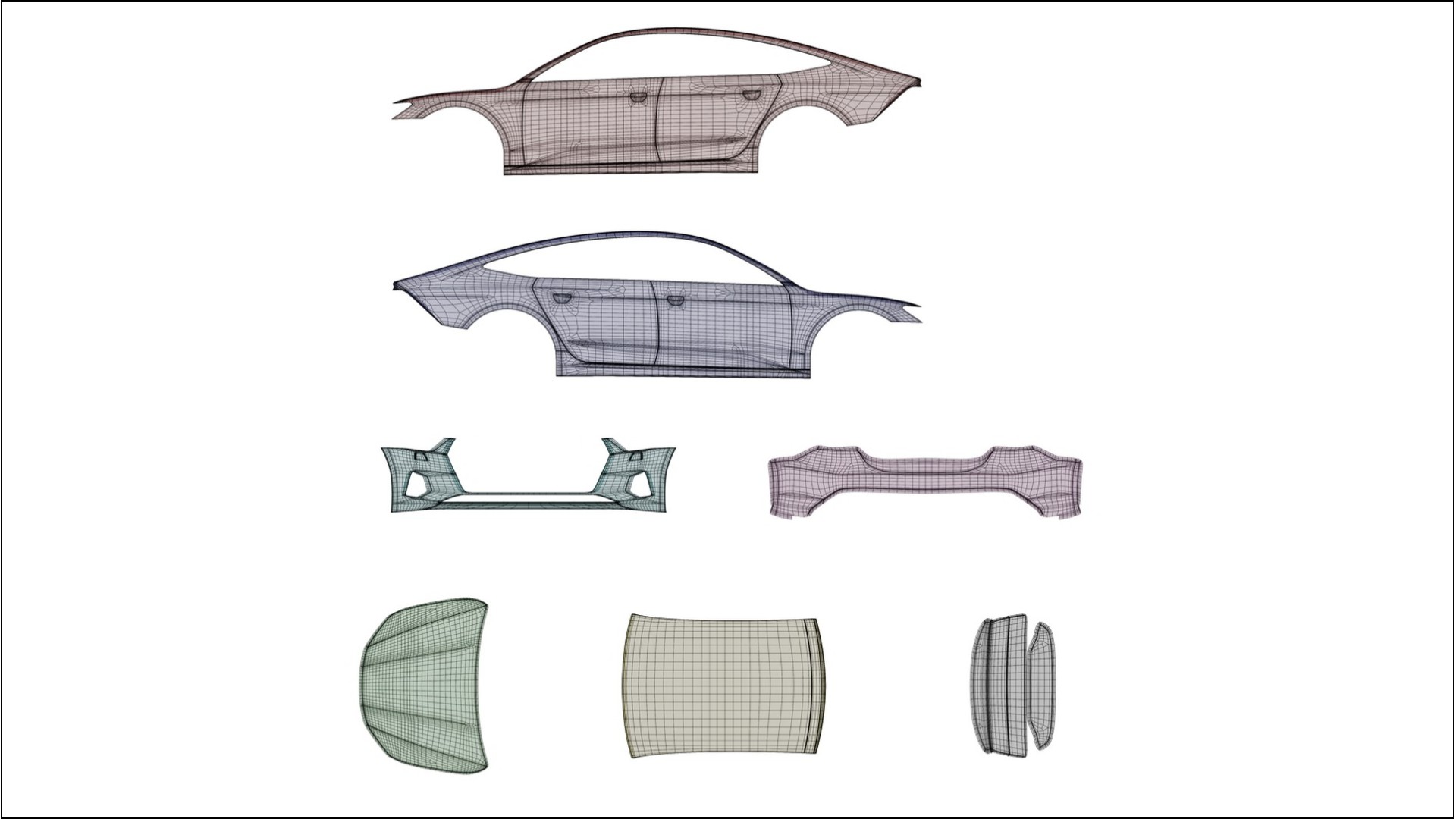 Audi A7 C8 Sportback prefacelift pre-LCI COBRA 11 – Ontworpen Wrap PPF Kit van Printbaar Polyurethaanfolie