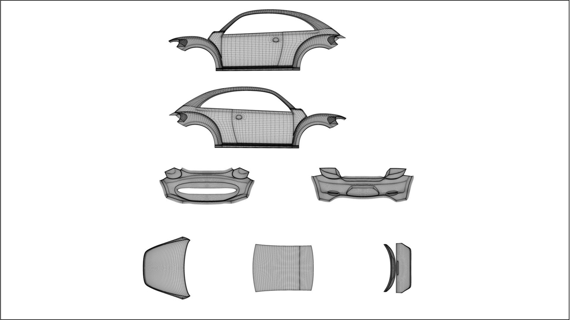 VW Beetle A5 prefacelift pre-LCI COBRA 11 – Ontworpen Wrap PPF Kit van Printbaar Polyurethaanfolie