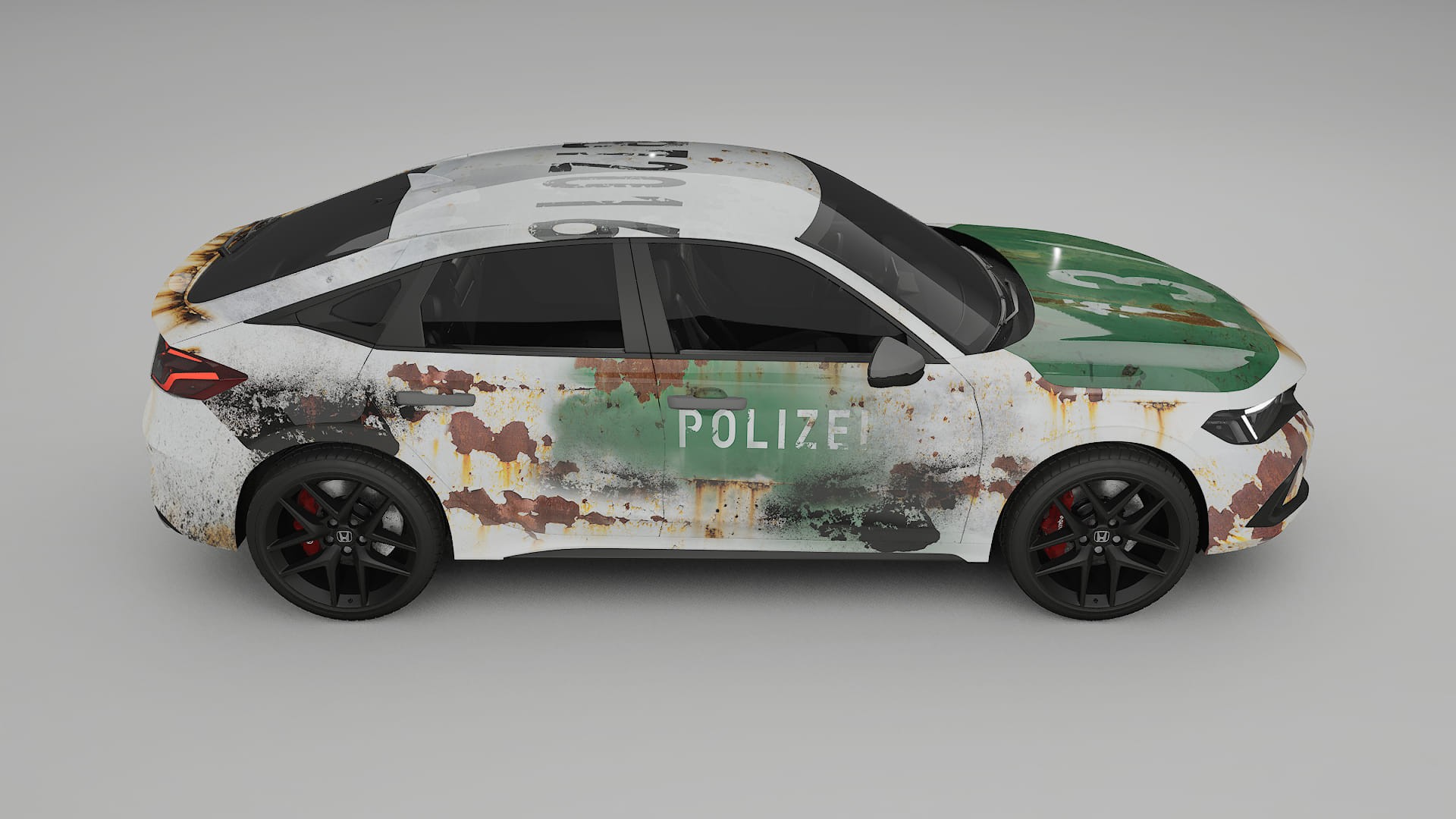 Honda Civic hatchback COBRA 11 – Ontworpen Wrap PPF Kit van Printbaar Polyurethaanfolie