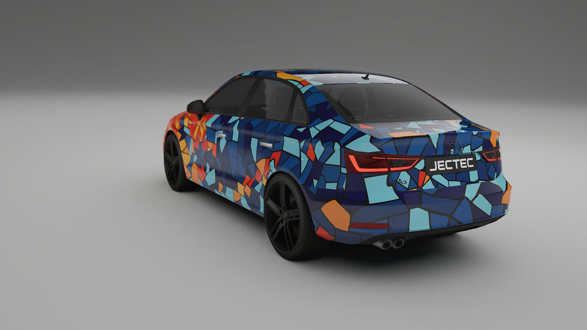 Audi A3 8V sedan prefacelift pre-LCI BARCELONA – Ontworpen Wrap PPF Kit van Printbaar Polyurethaanfolie
