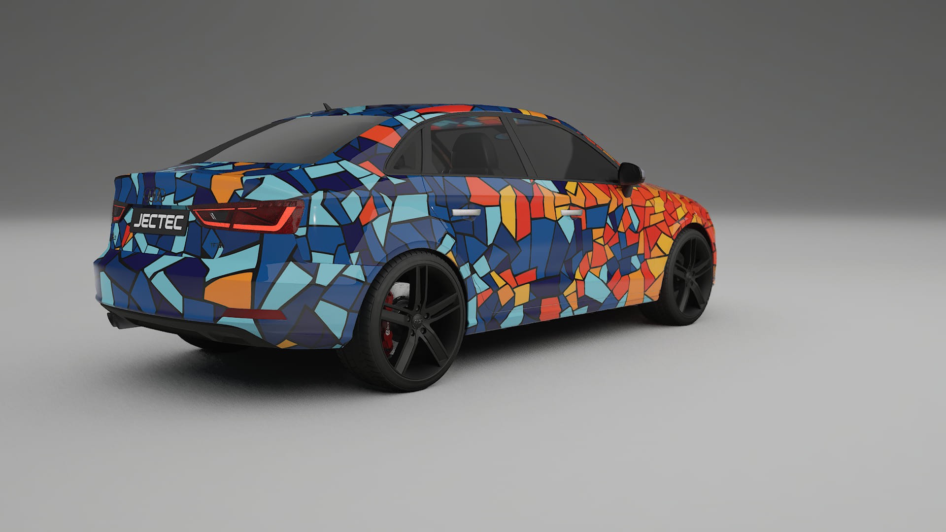 Audi A3 8V sedan prefacelift pre-LCI BARCELONA – Ontworpen Wrap PPF Kit van Printbaar Polyurethaanfolie